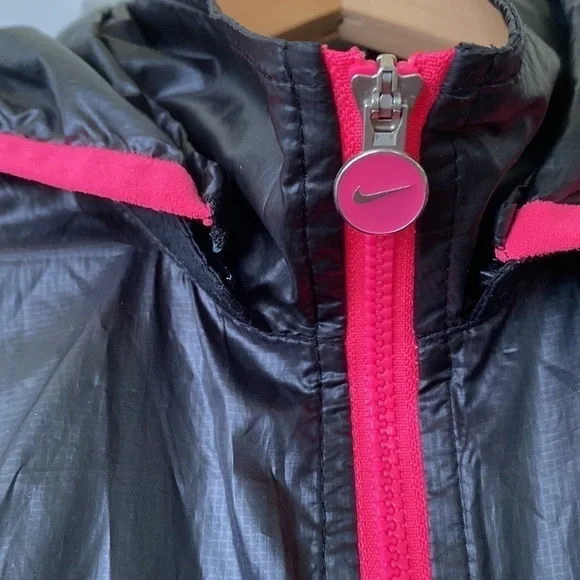 NIKE GOLF Dri Fit Jacket Women's XS Black Pink Lightweight Removable Sleeves - Picture 3 of 10